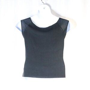 Liz Claiborne Size L black sleeveless patterned sweater